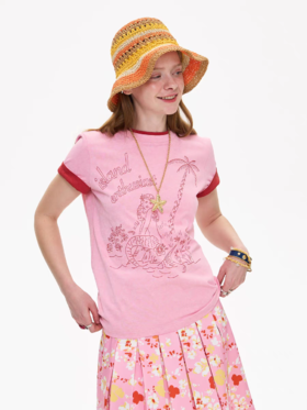 local tag/It25ssk28/ Island Enthusiast 假两件T恤