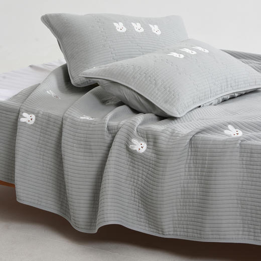 夏季必备竹棉五层纱布床盖毯（透气柔软，可铺可盖） 枕套（单拍） 商品图8