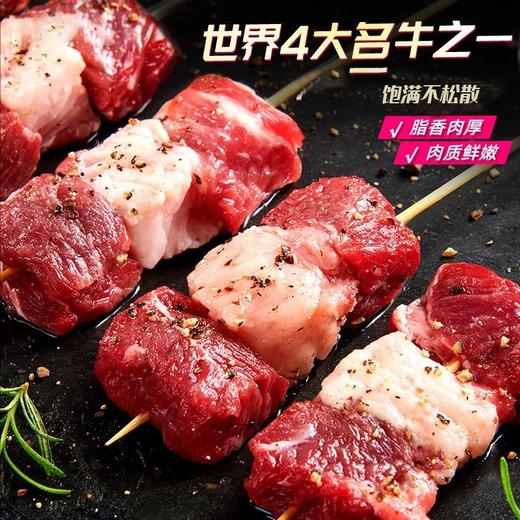 【原肉整切 不用二次腌制】【共80串】喜盼 安格斯牛肉烧烤串/内蒙古羔羊肉串 烤箱/空气炸锅快手烹饪 商品图6
