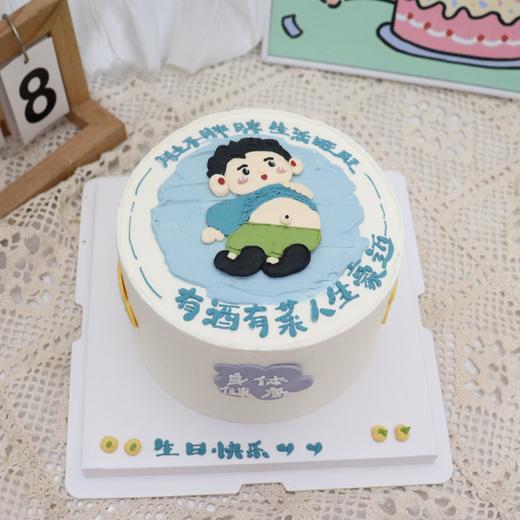 大肚子爸爸手绘蛋糕 商品图1