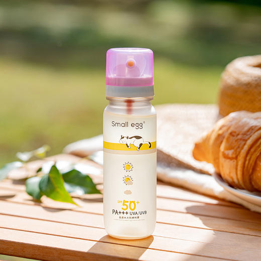 【外出户外防晒轻便好物】Small egg小鸡蛋防晒水 晶透水光防晒喷雾 清爽 轻柔不花妆 SPF50+ 80ml/瓶） 商品图5