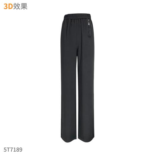 夏季韩版松紧腰轻国风醋酸纤维直筒裤    AC-5T7189 商品图2