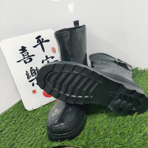 21号款保暖时尚雨靴中筒加棉雨鞋加绒水鞋女士成人防水防滑胶鞋 商品图3
