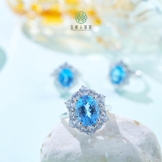 玉美人菲菲-S925托帕石戒指约8*10mm 商品图0