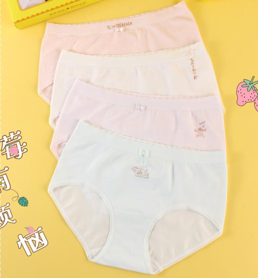 【满4条/7.5折】（小版）【秀黛】女无缝莫代尔中腰平角裤女士内裤【1条】S5333071T【门店同款】【内裤非质量问题不退不换】 商品图0