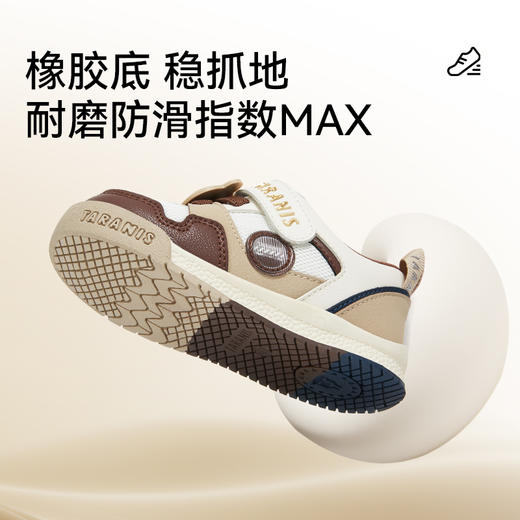 泰兰尼斯秋季新款童鞋学步鞋男宝宝防滑软底面包鞋女童鞋透气鞋子  T01T5C6526 商品图4