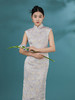荷言GL 逸蝶 紫色蝴蝶提花新中式旗袍花瓣底摆 商品缩略图0