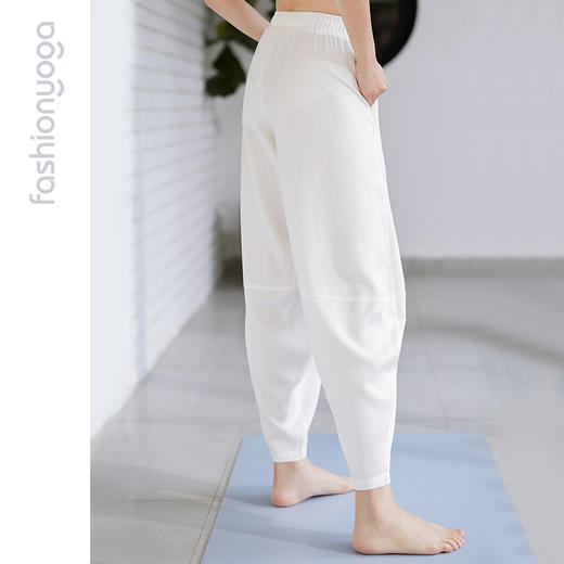 凡圣瑜伽禅意裤夏季薄款宽松束脚裤子垂感灯笼休闲裤FM11931JD【男女同款】 商品图9