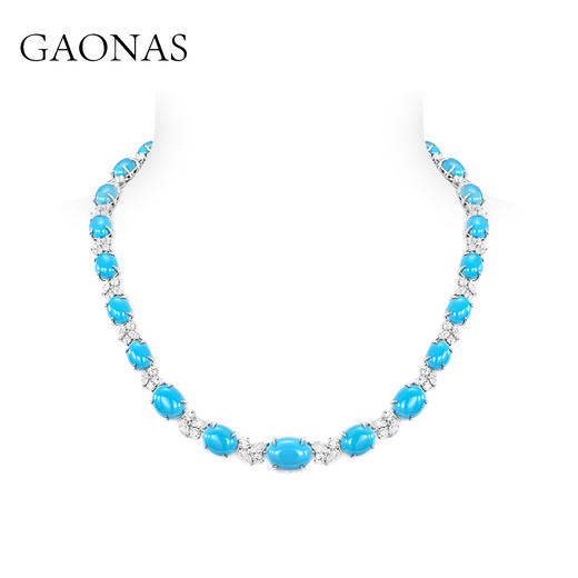 GAONAS 仙源拾翠松 臻奢贵气蓝色项链11431XB 商品图0