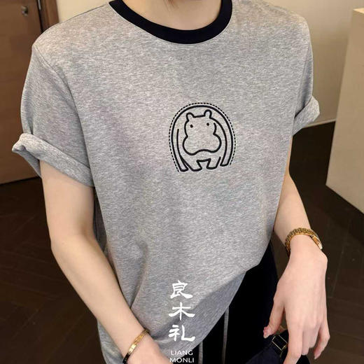 【预售7天】良木礼河马T恤（803精070-1） 商品图0