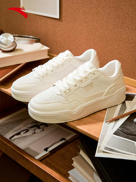 【399任选2件】安踏C37板鞋丨软底舒适板鞋男休闲简约小白鞋滑板运动鞋112538022