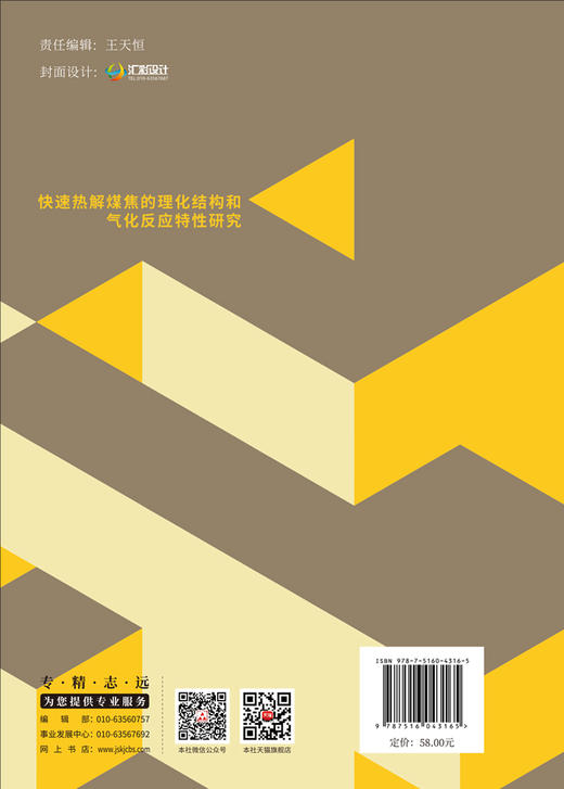 快速热解煤焦的理化结构和气化反应特性研究 商品图1