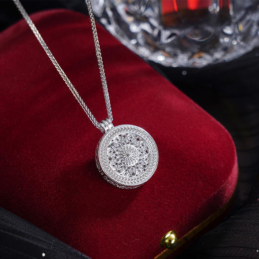 子佩集S925银【转运八宝】套链【FYL-1809101】纯银可转动时尚项链2505 商品图2