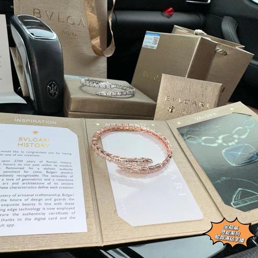 D061143以简约几何设计诠释蛇鳞的灵动魅力~灵蛇系列蛇骨满钻手镯 商品图4