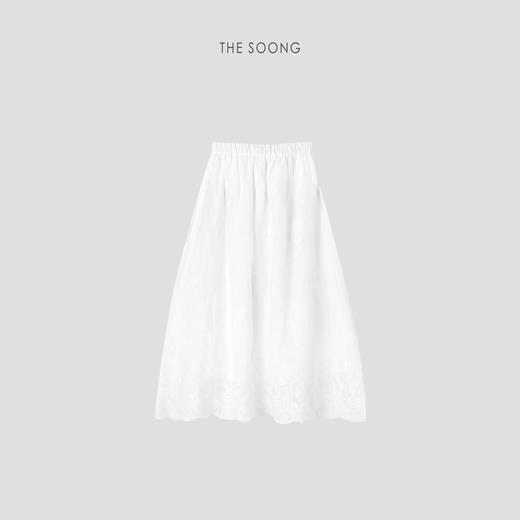 THESOONG"绣花套装"法式纯苎麻立体水溶花蕾丝花纹套装HWMJ7297/HWQZ7298 商品图5