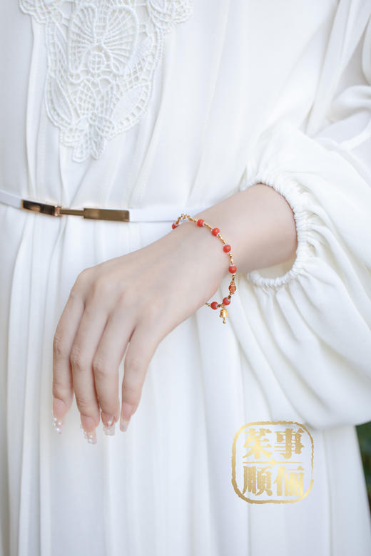 【茱事顺俪】18K黄金玛瑙手链 商品图5