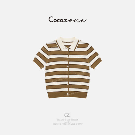 COCO ZONE 刘一一 “摩卡polo”桑蚕丝混纺毛织上衣CD1A0998 商品图1