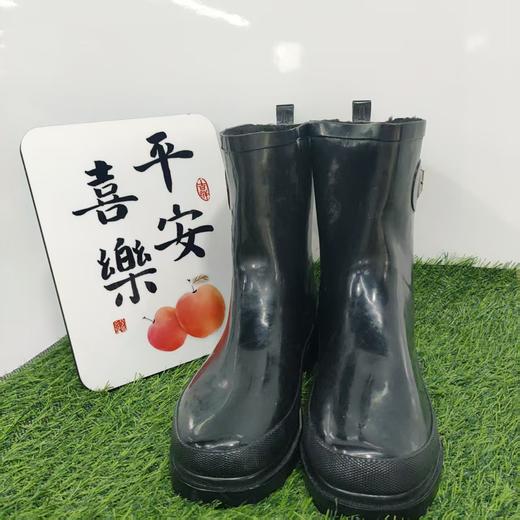 21号款保暖时尚雨靴中筒加棉雨鞋加绒水鞋女士成人防水防滑胶鞋 商品图0