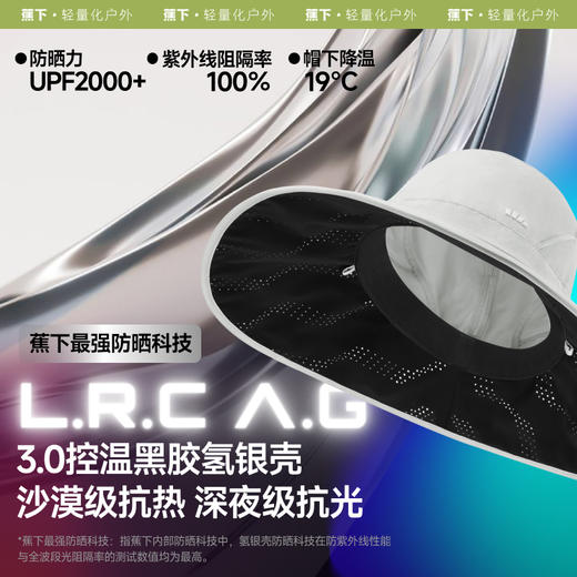 【25年新品】蕉下女士氢银壳黑胶防晒帽MP724 商品图1