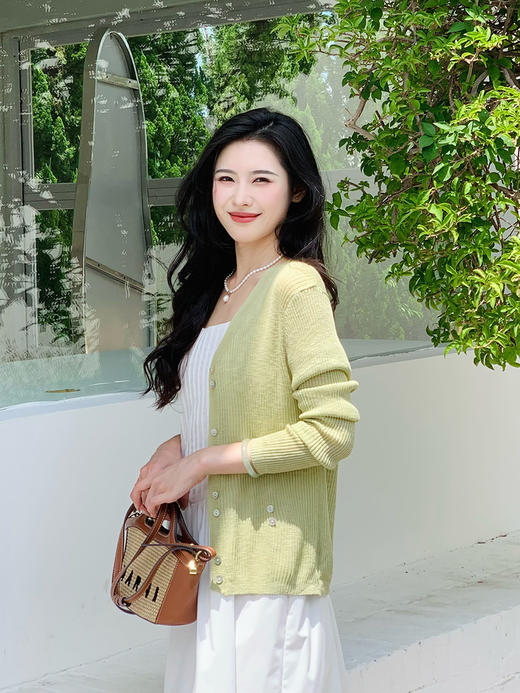 【百图lulu定制】【滤镜防晒衫】亚麻混纺 轻薄透气 凉爽 防晒针织开衫 商品图6