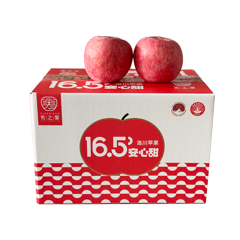 陕西延安 洛川苹果(75−80果，12枚左右) 约重4.5斤/盒