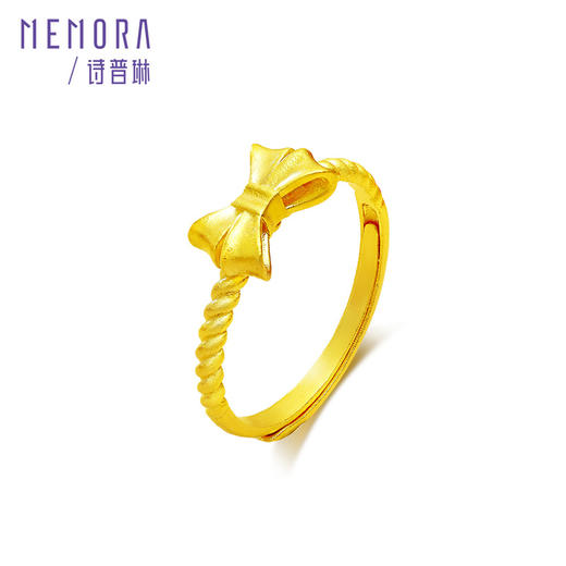 足金蝴蝶结戒指 淑女风在逃公主活口戒指【按克计价黄金1】MEMORA诗普琳GR060601（线上专供） 商品图2