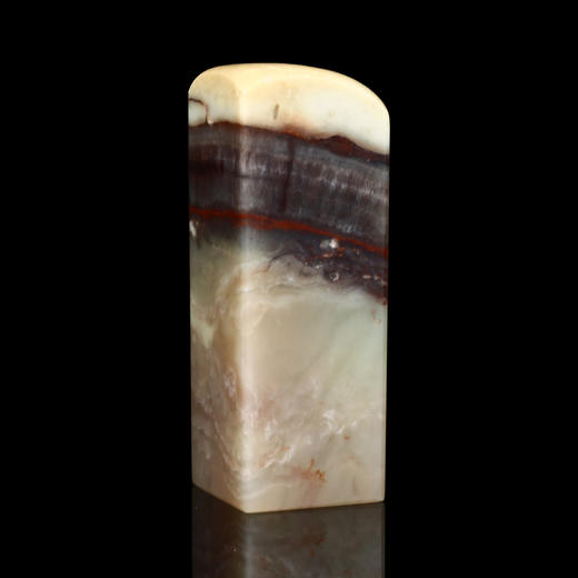 孤品016913：老挝石千层纹斜头方章品种石收藏-2.2*2.2*6.5cm 商品图2