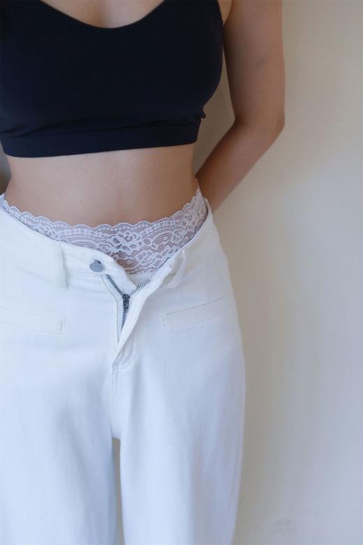 【蕾丝腰口】居家可外穿安全裤女防走光宽松打底裤短裤腰口蕾丝夏jk白色不卷边 商品图5