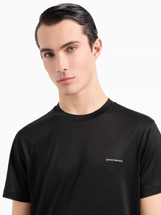 E@ 天丝面料字母印花正肩圆领短袖T恤 Z-15432 商品图0