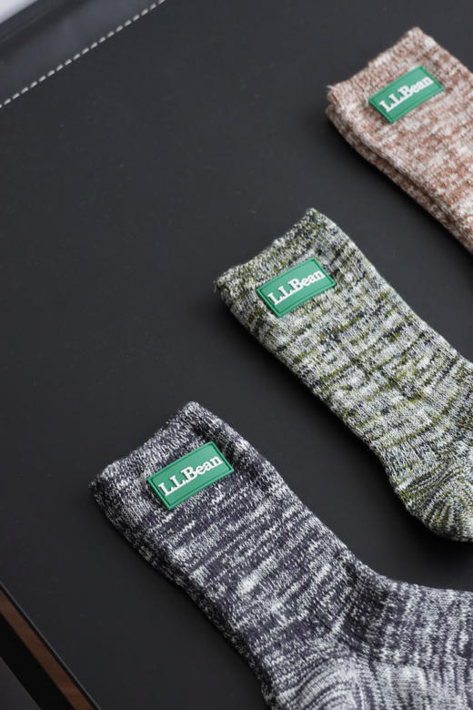 L.L. BE@N 元单 点子纱粗针棉线中筒袜 40-44 PJ994 商品图1