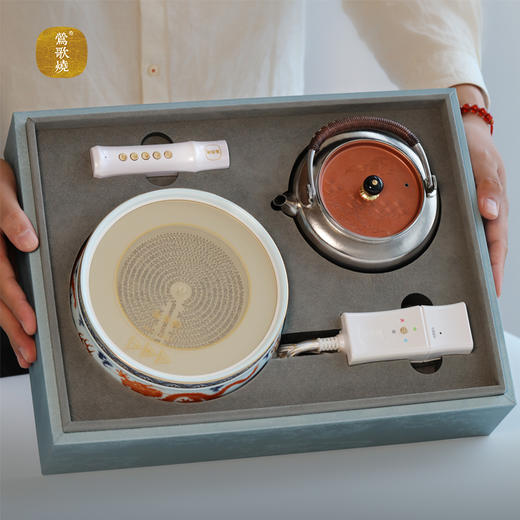 【莺歌烧旗舰店】青花龙纹福禄礼赠套装 商品图4