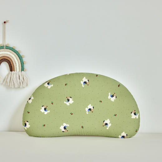 自然醒A类母婴级双感月牙硅胶儿童枕午睡枕气可拆洗宝宝枕芯凉感冰豆豆全棉双层纱枕头四季通用XK 商品图6