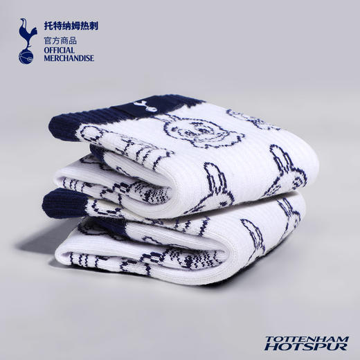 【官方正版】托特纳姆热刺俱乐部 | 吉祥物白蓝撞色提花休闲袜 商品图3