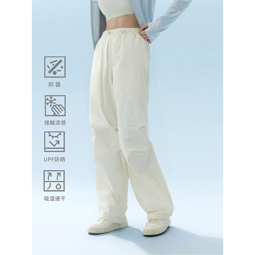 棉仓363618025初棉阔感防晒降落伞宽松休闲长裤 商品图0