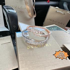 D061143以简约几何设计诠释蛇鳞的灵动魅力~灵蛇系列蛇骨满钻手镯