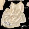 【冰丝带胸垫吊带套装】睡衣女夏季睡裙 吊带短裤新款性感家居服  商品缩略图2