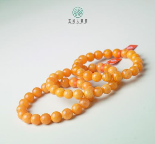 D蜜蜡单圈-花蜡圆珠素圈约9# 商品图0