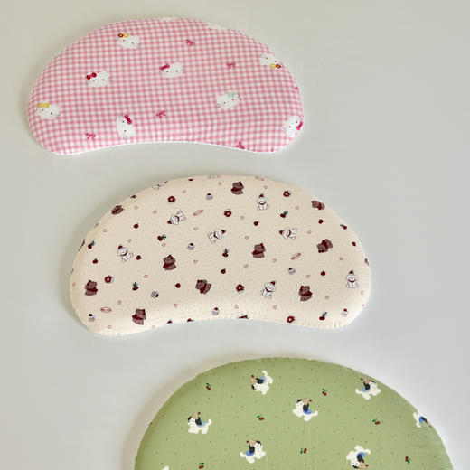 自然醒A类母婴级双感月牙硅胶儿童枕午睡枕气可拆洗宝宝枕芯凉感冰豆豆全棉双层纱枕头四季通用XK 商品图7