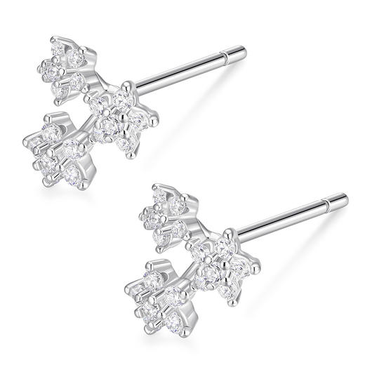 卡蒂罗/KADER 繁星点点 璀璨星群耳钉 闪耀银河梦幻星点养耳洞纯银耳饰 简约时尚通勤百搭春焕新配饰好运Buff 商品图1