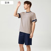 I‘d爱帝男士全棉拼色休闲圆领短袖五分裤家居套 商品缩略图3