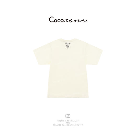 COCO ZONE 刘一一 【100棉】圆领短袖简约通勤风T恤CD1A1005 商品图4