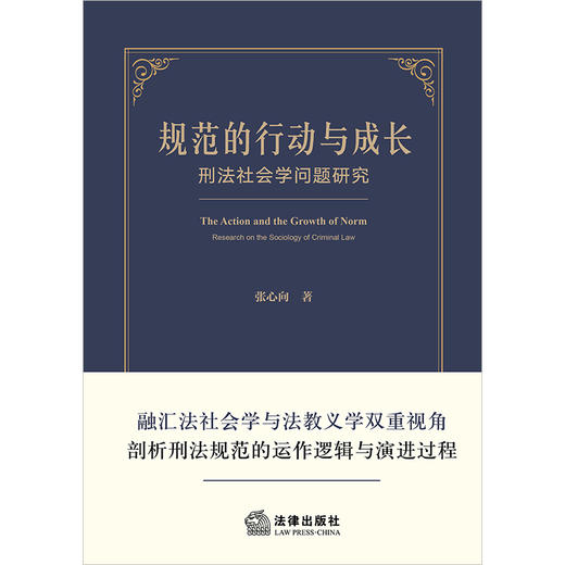 规范的行动与成长：刑法社会学问题研究 张心向著 法律出版社 商品图1
