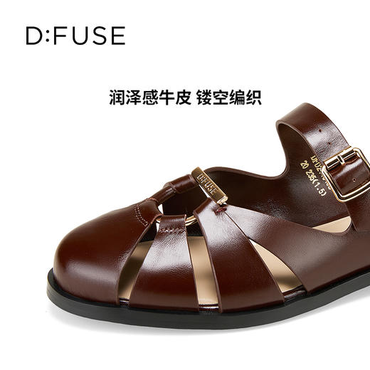 Dfuse迪芙斯2025夏季新款穆勒拖镂空包头罗马凉拖DFD2110105 商品图13