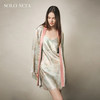 Soloseta22姆米重磅女士印花真丝睡袍桑蚕丝短浴袍2025年秋冬新款 商品缩略图0