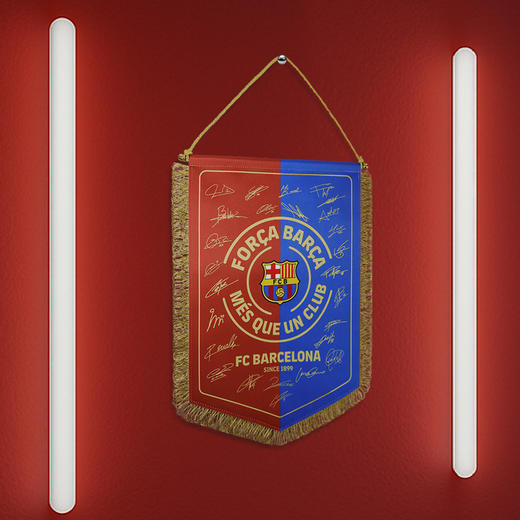 【官方正版】巴塞罗那俱乐部｜巴萨冠军款球员印签队旗球迷周边挂件 商品图1