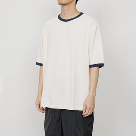 marka RINGER PILE TEE 有机棉毛巾撞色圆领短袖T恤