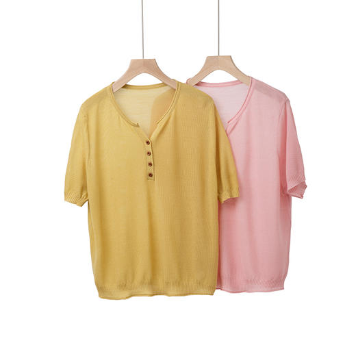 天丝短袖针织衫 商品图2