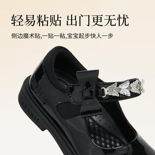 泰兰尼斯meta儿童皮鞋2025秋季新款女童公主鞋软底演出黑皮鞋单鞋 M03X5C6647 商品图4