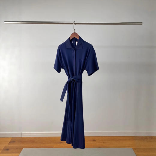 POLO领刺绣连衣裙25夏季新款显瘦优雅气质系带中长款裙女款！ 商品图1