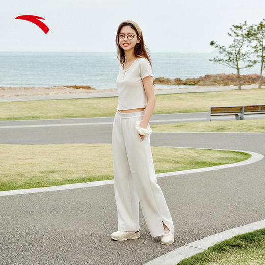 安踏高弹紧身短T丨针织衫短袖女装夏新款休闲简约t恤上衣162537115 商品图1